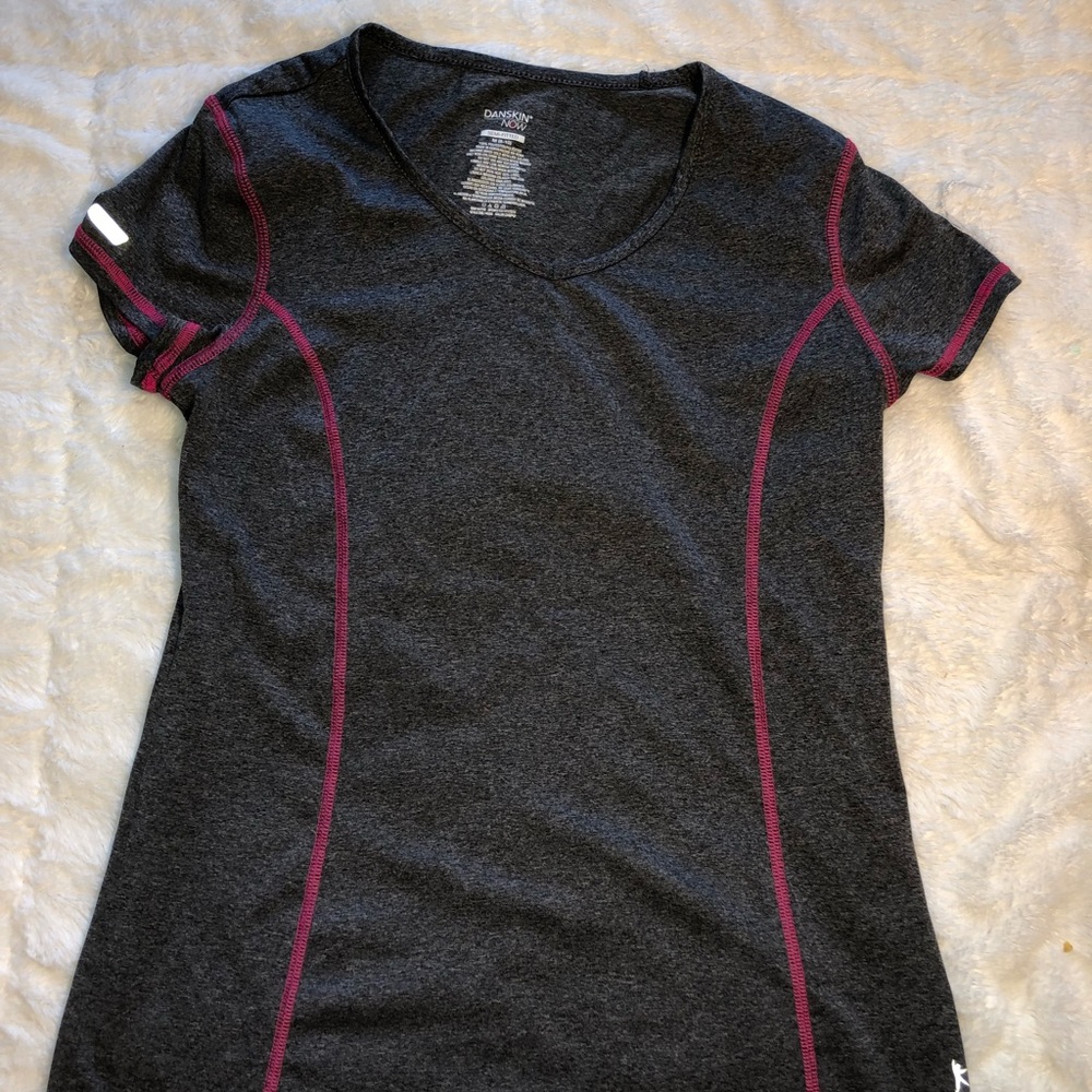 Grey and Pink Dry Fit Tee